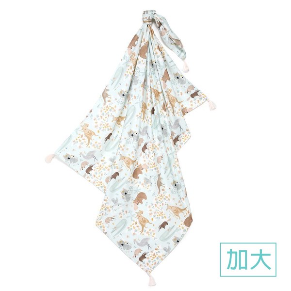 La Millou 包巾-竹纖涼感巾(加大)_140x110cm-澳洲森友會(藍底)