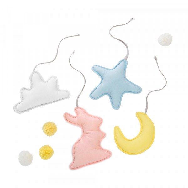 【gunite】床邊遊戲吊飾-星星月亮玩具組