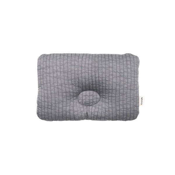 【韓國 lolbaby】3D立體純棉造型嬰兒枕(方形)-灰