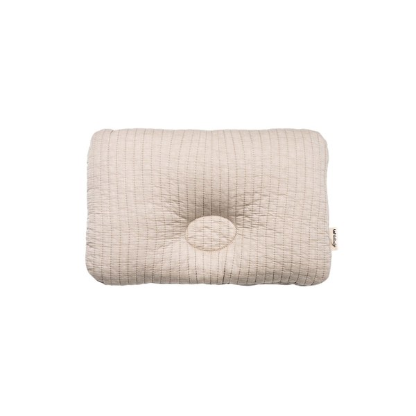 【韓國 lolbaby】3D立體純棉造型嬰兒枕(方形)-米