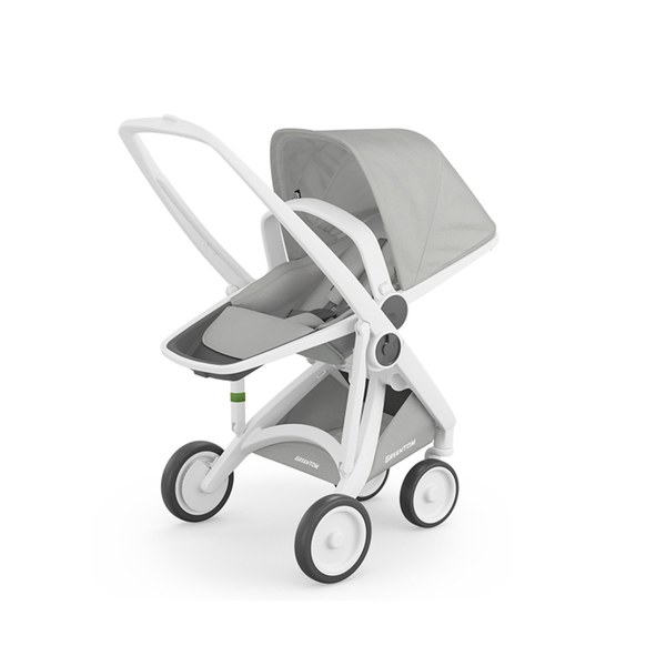 荷蘭Greentom Reversible雙向款-經典嬰兒推車(時尚白+經典灰)