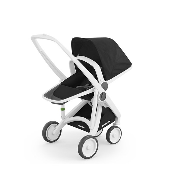 荷蘭Greentom Reversible雙向款-經典嬰兒推車(時尚白+低調黑)