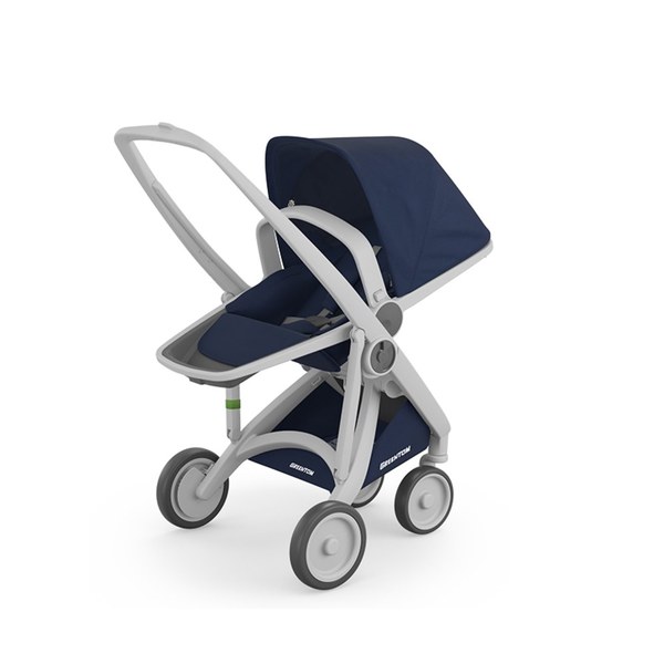 荷蘭Greentom Reversible雙向款-經典嬰兒推車(叛逆灰+知性藍)