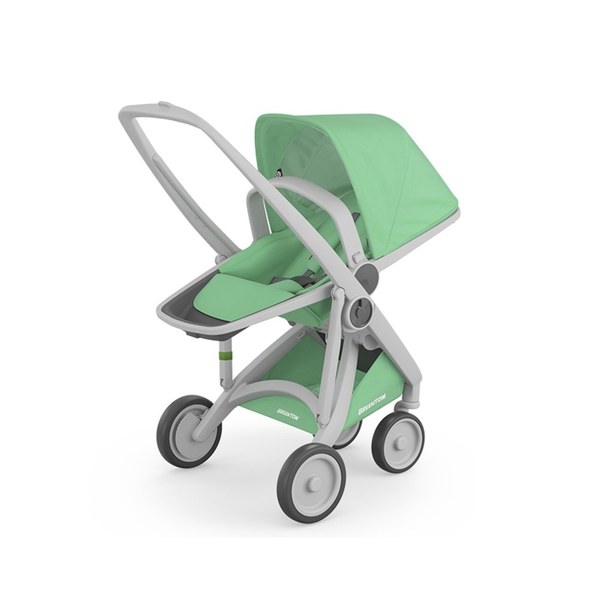 荷蘭Greentom Reversible雙向款-經典嬰兒推車(叛逆灰+率性綠)