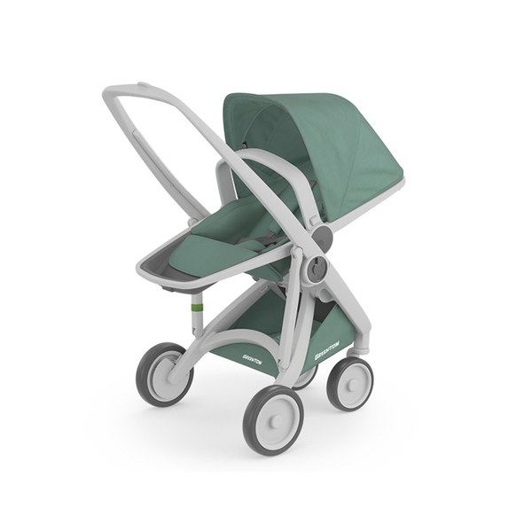 荷蘭Greentom Reversible雙向款-經典嬰兒推車(叛逆灰+文青綠)