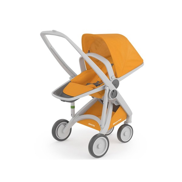 荷蘭Greentom Reversible雙向款-經典嬰兒推車(叛逆灰+陽光黃)
