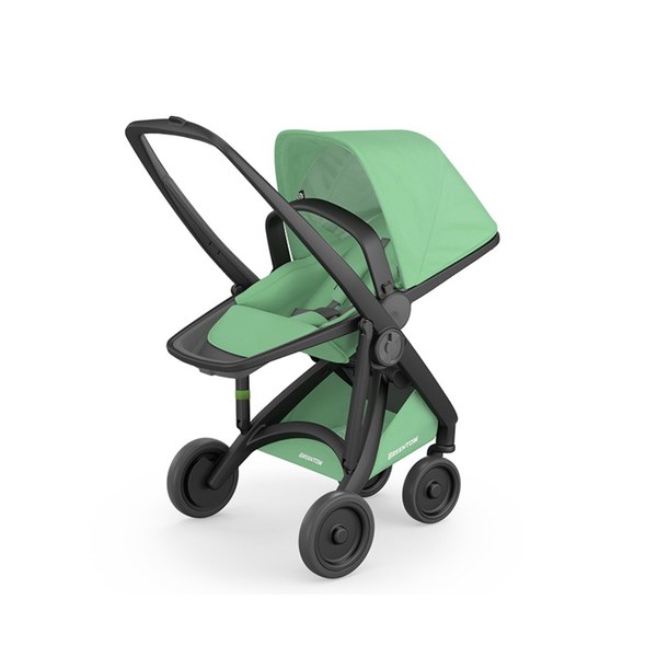 荷蘭Greentom Reversible雙向款-經典嬰兒推車(尊爵黑+率性綠)