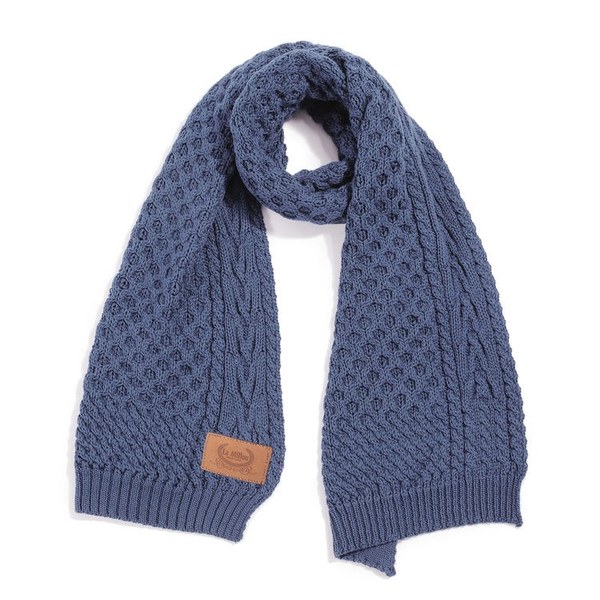 La Millou Merino羊毛針織圍巾40x180cm(美麗諾靛藍)