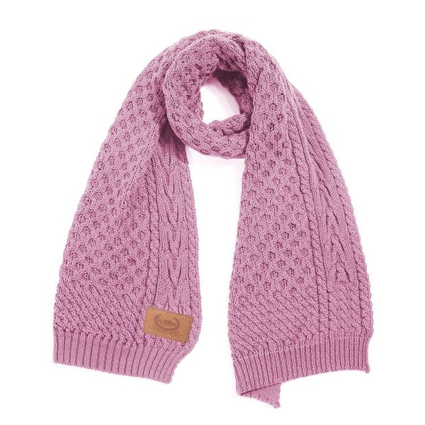 La Millou Merino羊毛針織圍巾40x180cm(美麗諾莓粉)