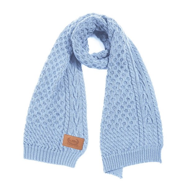 La Millou Merino羊毛針織圍巾40x180cm(美麗諾天藍)