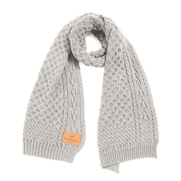 La Millou Merino羊毛針織圍巾40x180cm(美麗諾裸灰)