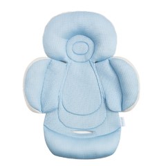 air cossi 透氣抗菌天絲坐墊_嬰兒推車枕頭 (新生兒全身包覆款0-4m)(輕柔藍)