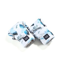 La Millou Aspen防水空氣時尚保暖手套組-藍色雪鳥(舒柔深灰)