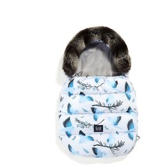 La Millou Aspen防水空氣時尚保暖推車睡袋-藍色雪鳥(舒柔深灰)