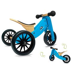 Kinderfeets 美國木製平衡滑步車/教具車-初心者三輪系列(藍勇士)