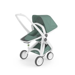 荷蘭Greentom Reversible雙向款-經典嬰兒推車(時尚白+文青綠)