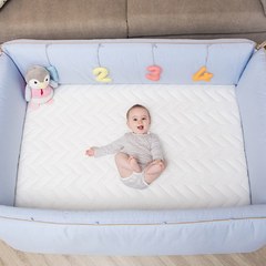 【gunite】沙發安撫床0-6歲_落地式嬰兒床_幼幼床(丹麥藍)