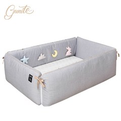 【gunite】沙發安撫床0-6歲_落地式嬰兒床_幼幼床(北歐灰)